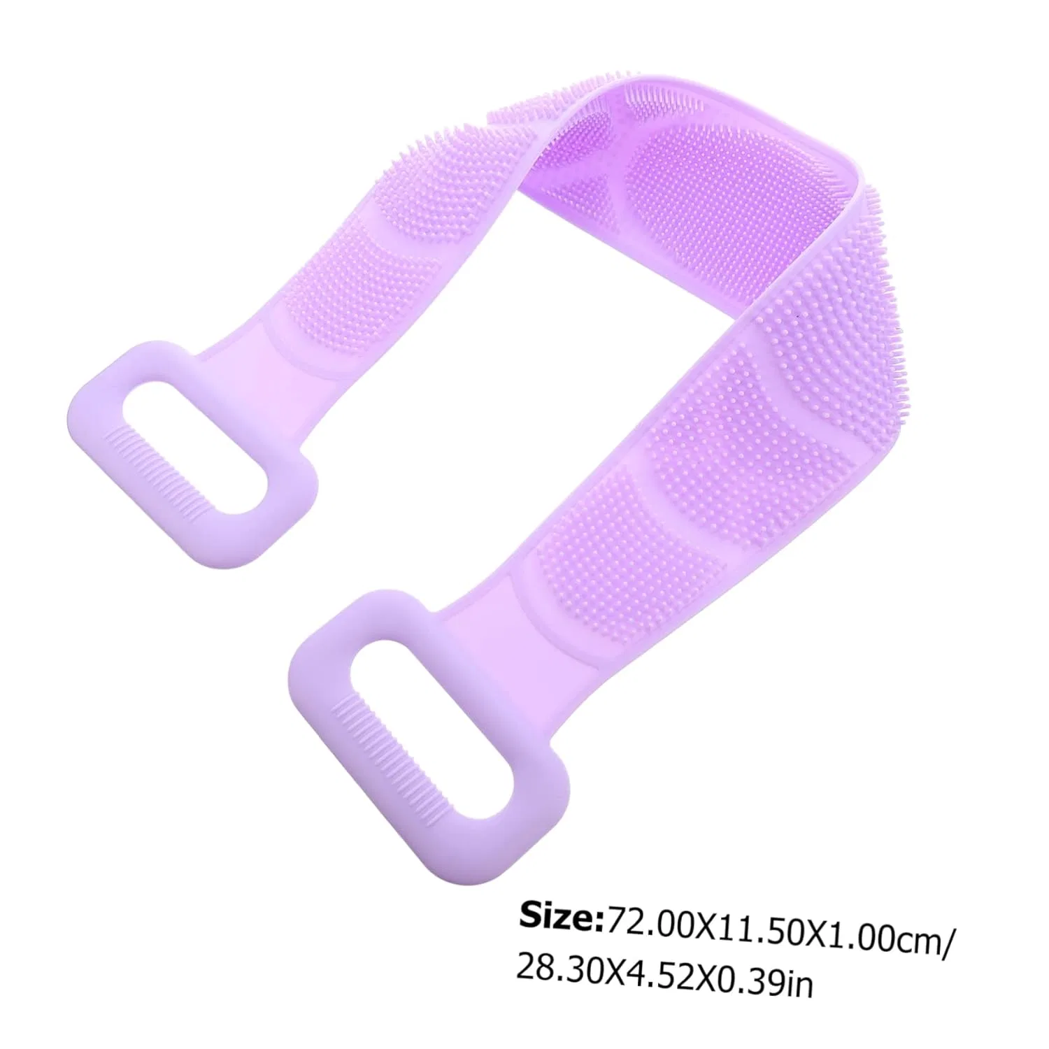 Силиконовая скраб-мочалка для душа BELLIFFY, 72x11.5 см, Purple — фото 2