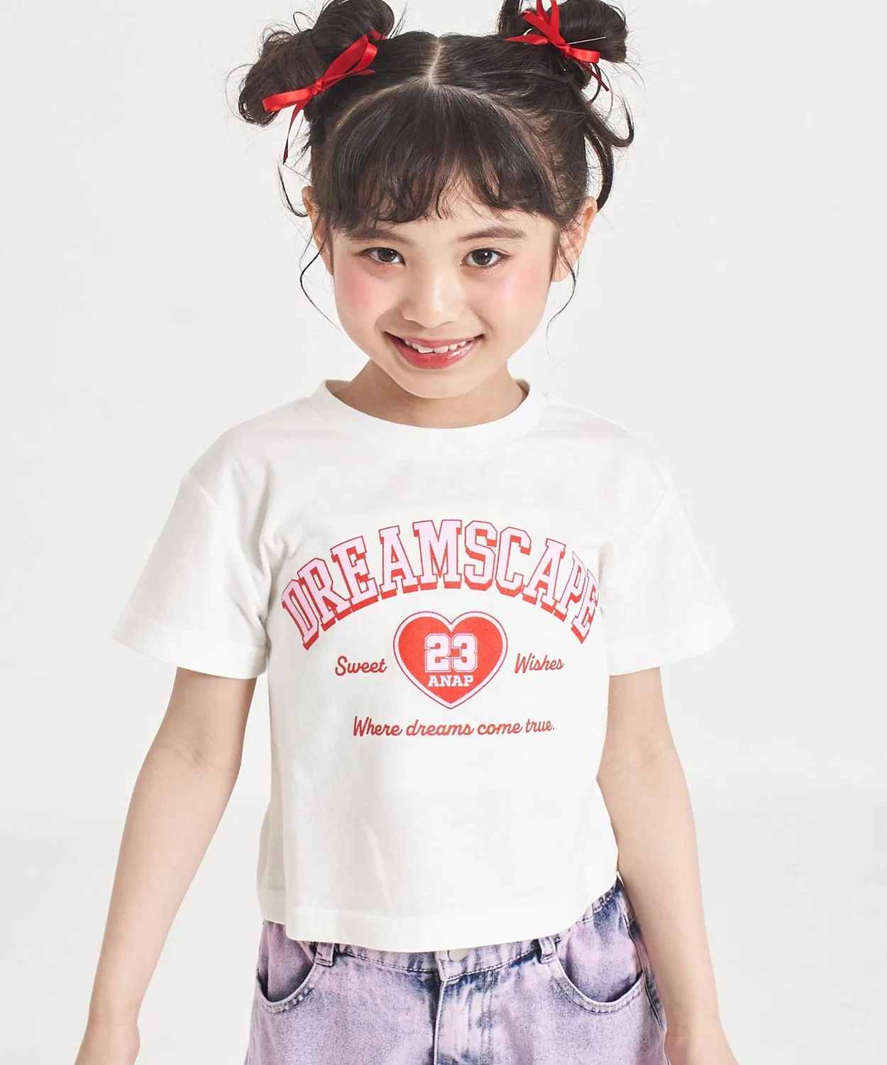 Детская футболка с принтом College Heart Print ANAP kids, Белый