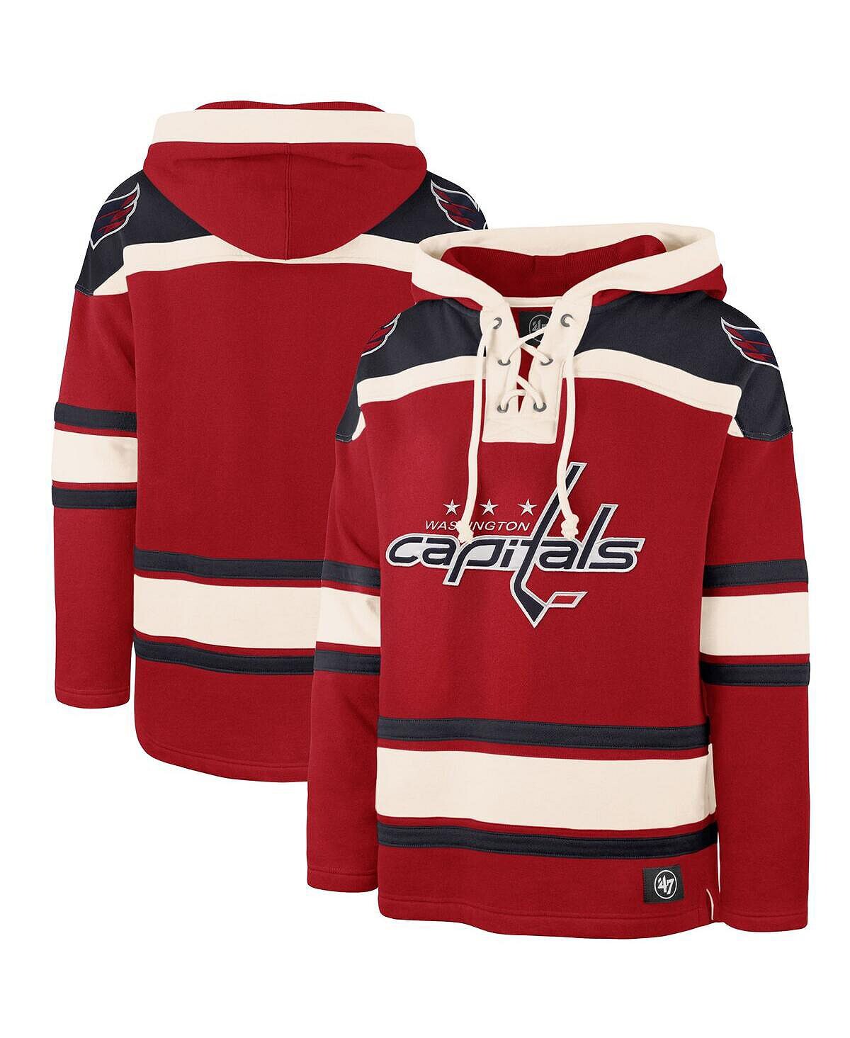 

Мужская красная толстовка с капюшоном washington capitals superior lacer team '47 Brand, красный