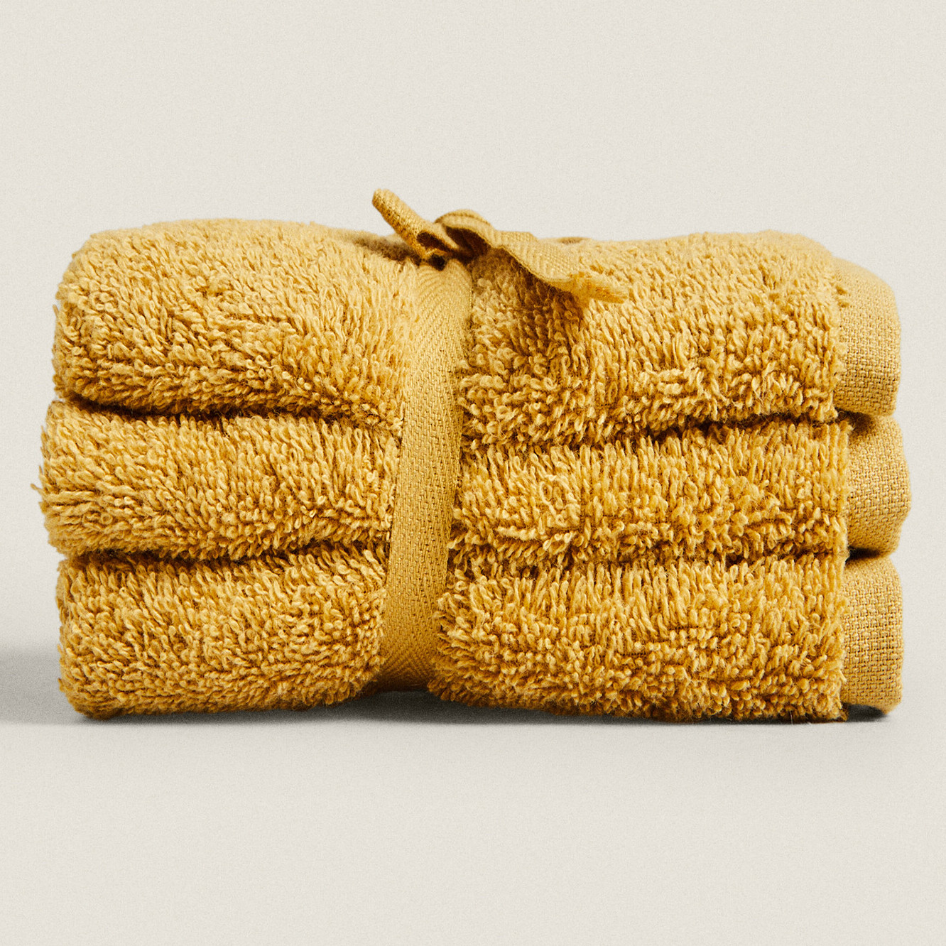 Набор полотенец Zara Home Cotton, 3 предмета, желтый — фото 2