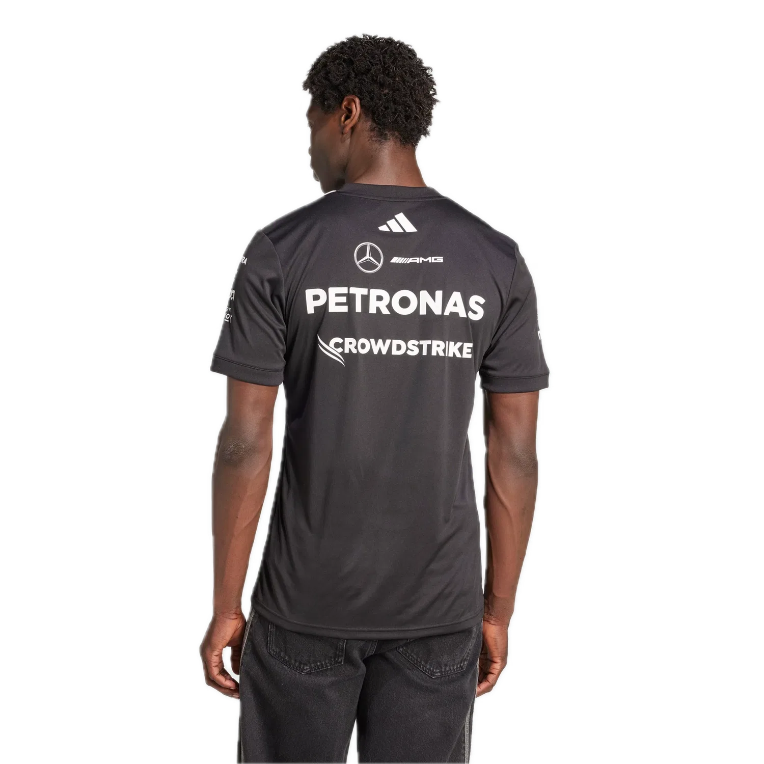 Мужская футболка Mercedes-AMG Petronas Formula One Team Driver Trikot Adidas, черный — фото 3