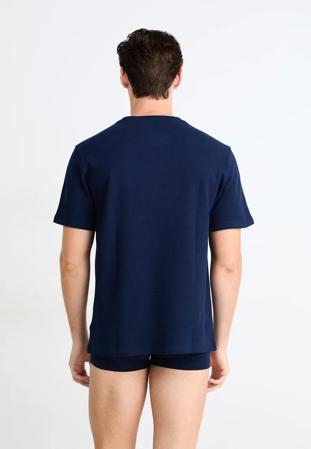 Домашняя одежда в виде футболки - пижамная футболка Lacoste, Navy Blue — фото 3