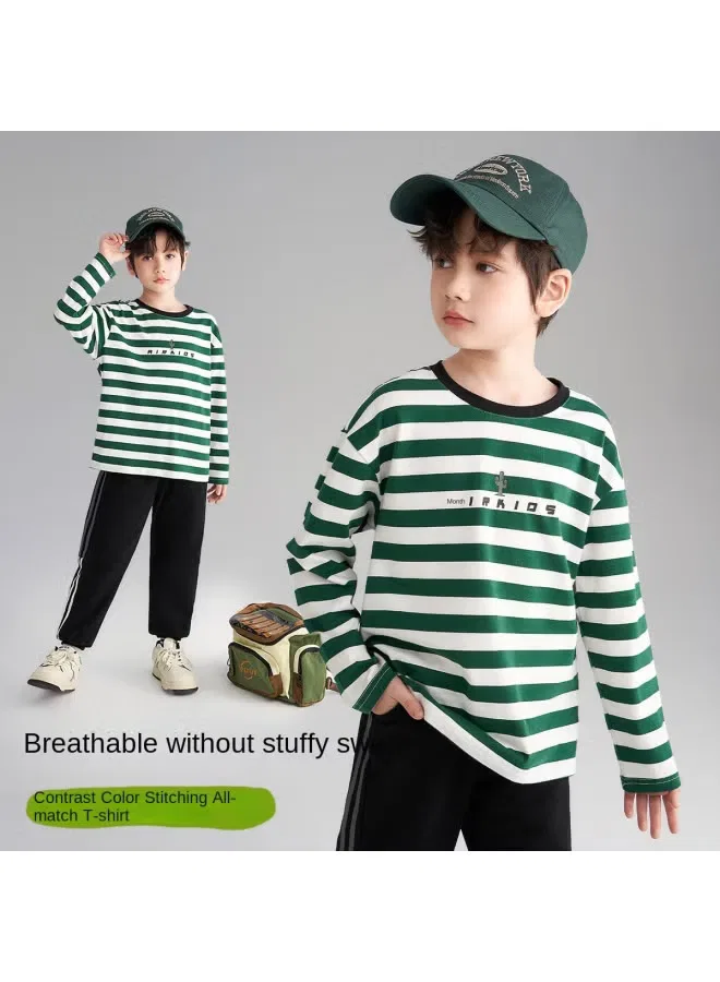 Комплект свитшот в полоску и винтажные джинсы Abckids — фото 3