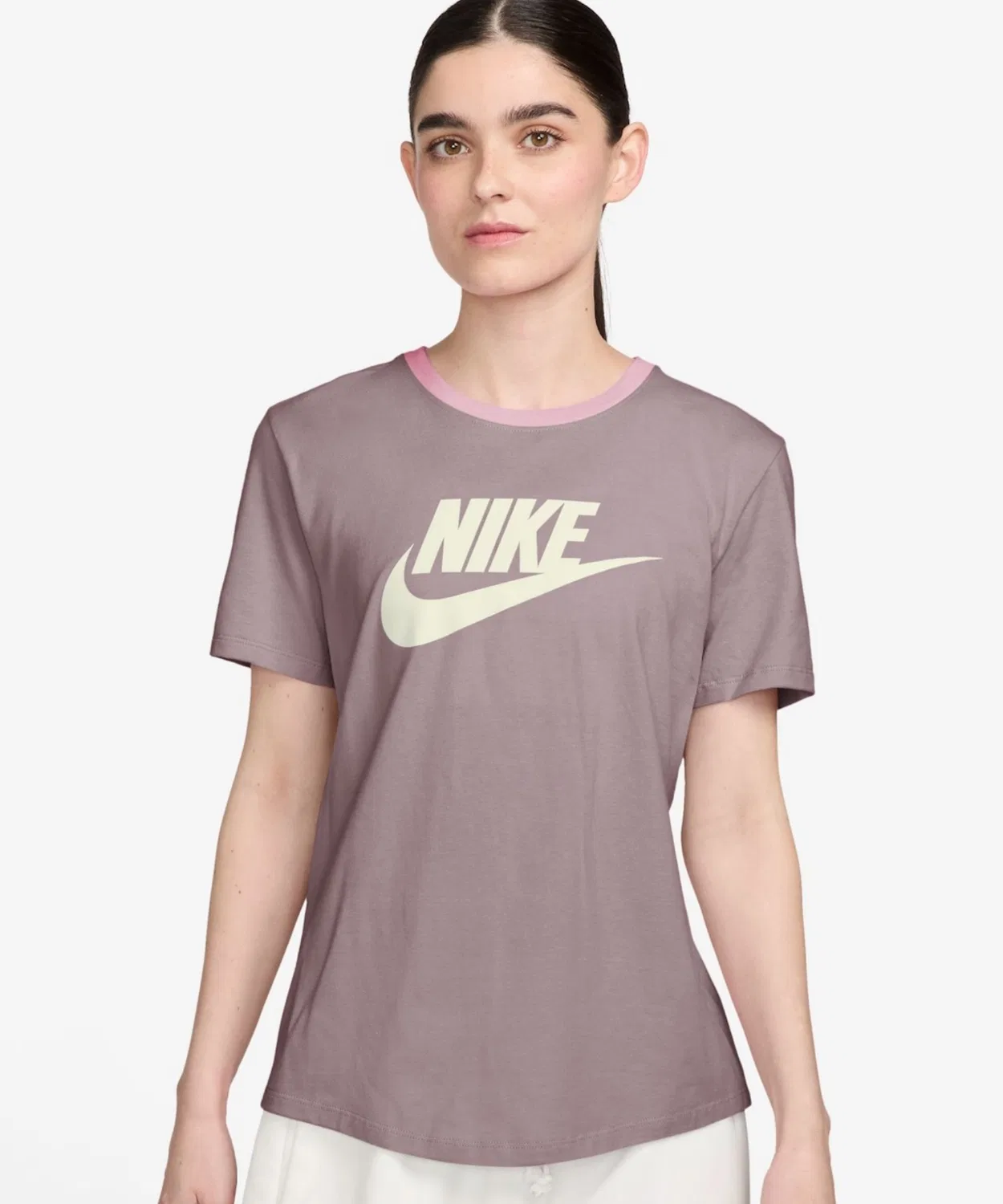 Женская футболка с коротким рукавом Club Essential ICN FTRA NIKE, Smoke Pink