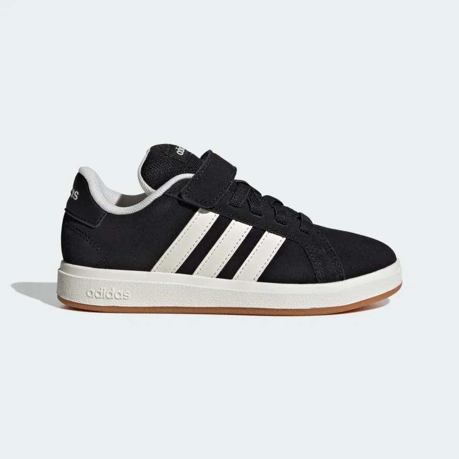 Кроссовки детские с замшевым верхом Sportswear JP5896 Grand Court 00S Shoes Kids adidas, Черно-белый