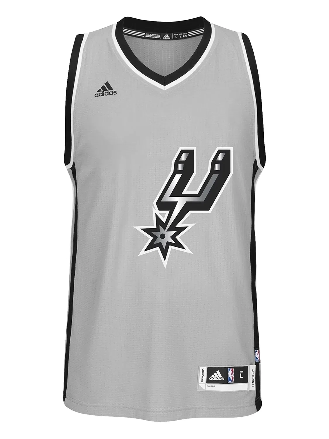 Спортивный топ Swingman с V-образным вырезом Adidas, серый