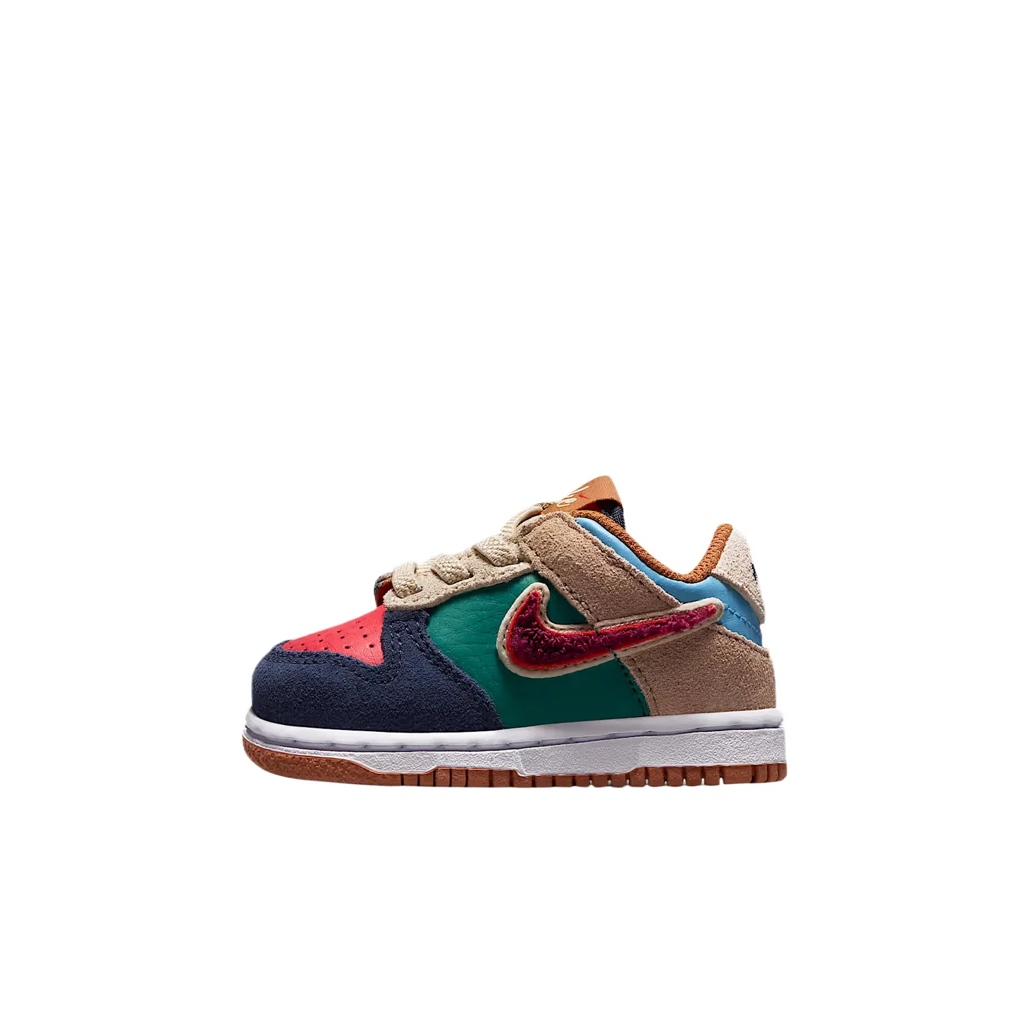 Детские кроссовки для мальчиков кожаные Nike, Midnight Blue/Green Noise/Linen/Speed Red