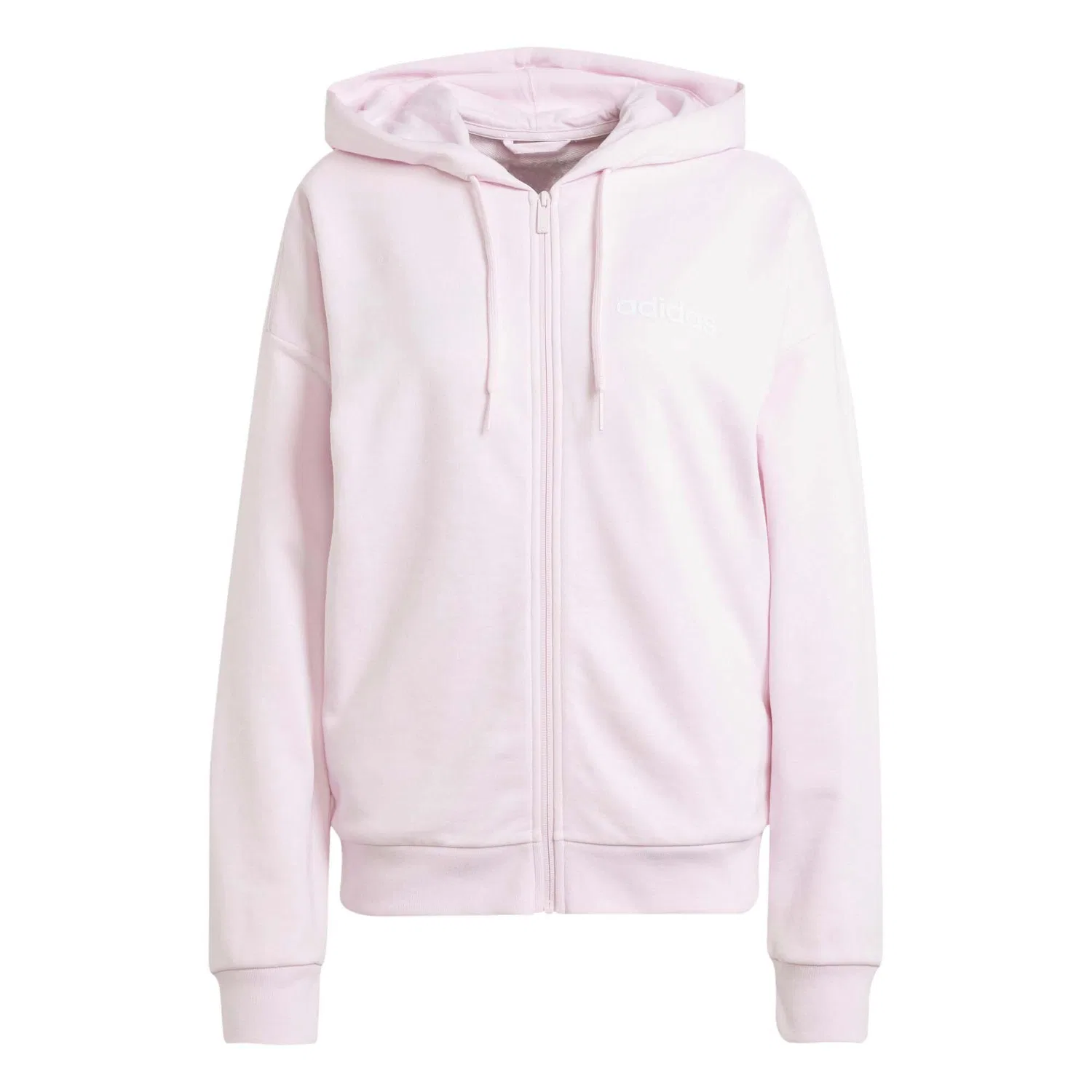 Женское худи с капюшоном и молнией Adidas Sport W Lin Ft Fz Hd Sweatshirt, Rosa
