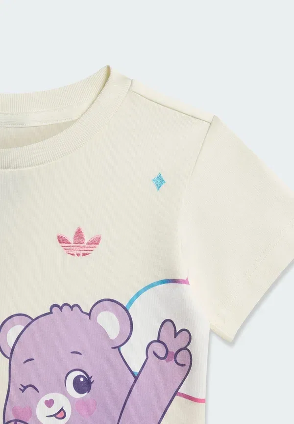 Комплект из шорт и футболки с изображением мишек Care Bears для младенцев - шорты Adidas Originals, черный/кремовый — фото 4