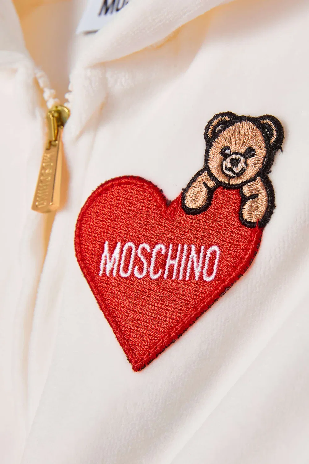 Комплект детский с капюшоном в виде сердца из хлопка Moschino — фото 4