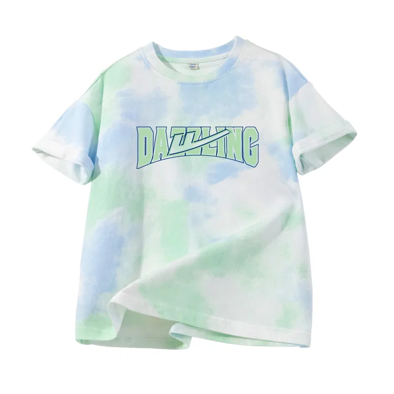 Детская футболка с коротким рукавом Blue Green H Green Black English WARRIOR