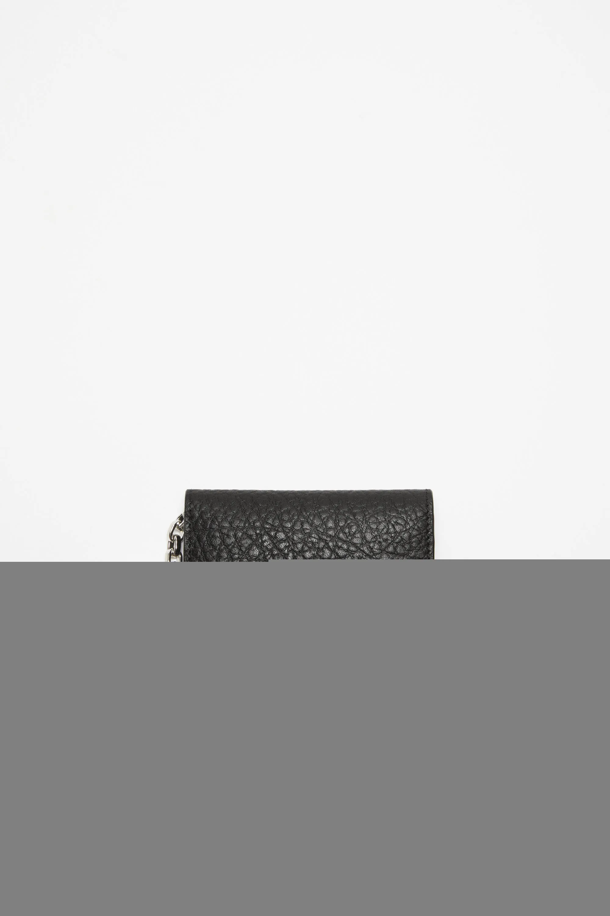 

Сложенный кожаный кошелек Acne Studios, черный