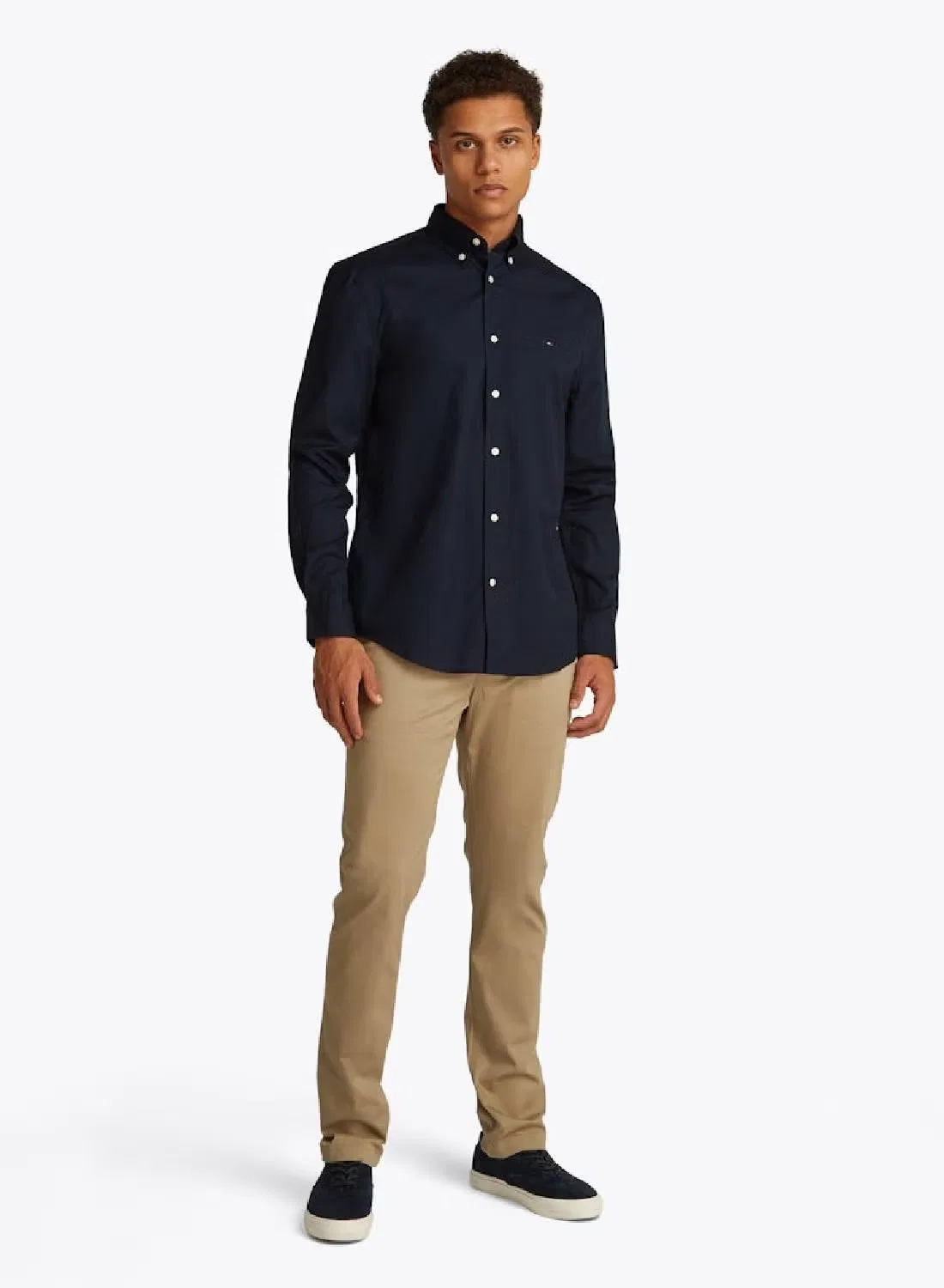 Рубашка с длинным рукавом Flex Poplin Tommy Hilfiger, голубой — фото 3