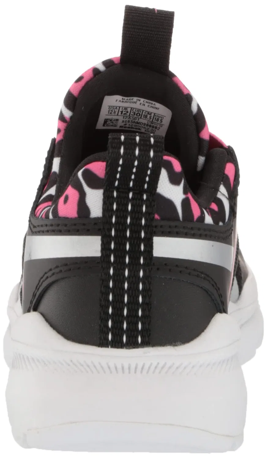 Детские кроссовки для девочек с принтом Xt Sprinter Slip on Reebok, Black Pink — фото 3