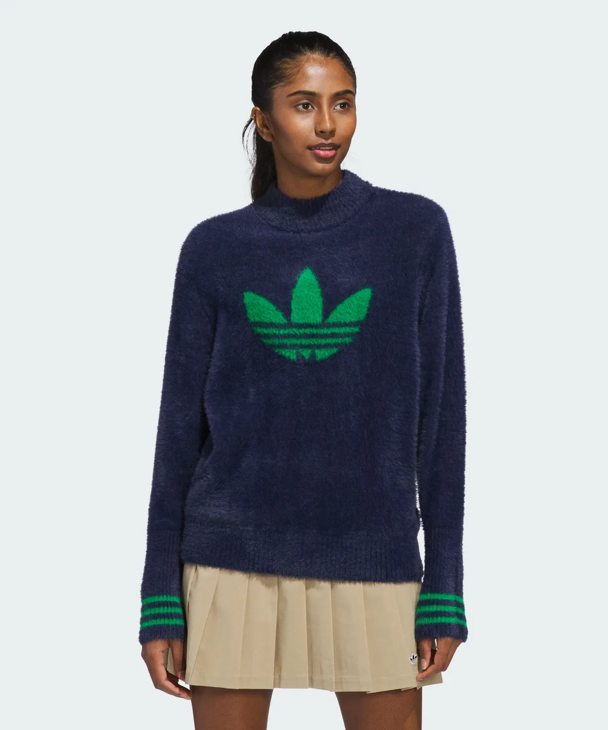 Женский свитшот с длинным рукавомOriginals Trefoil Adidas, Navy — фото 3