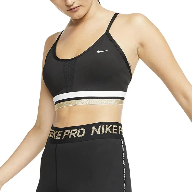 Женский бюстгальтер Nike, Black/White/Gold