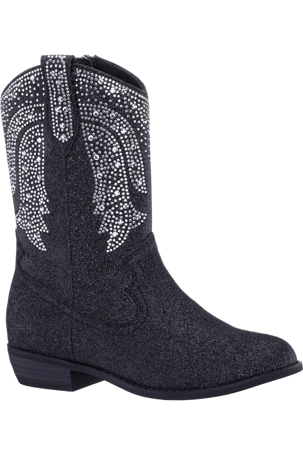 Детские ботинки вестерн с блестками Hawley Nina, Black Glitter Stones