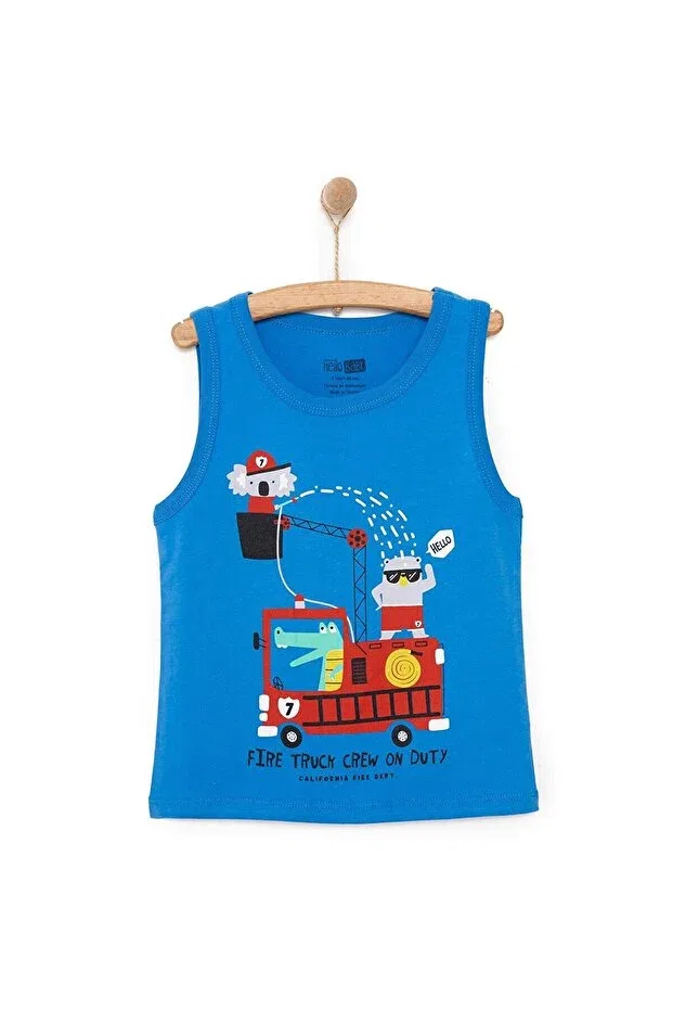 Детская футболка для мальчиков с принтом Hellobaby Basic, Ebebek Hello Baby, Blue