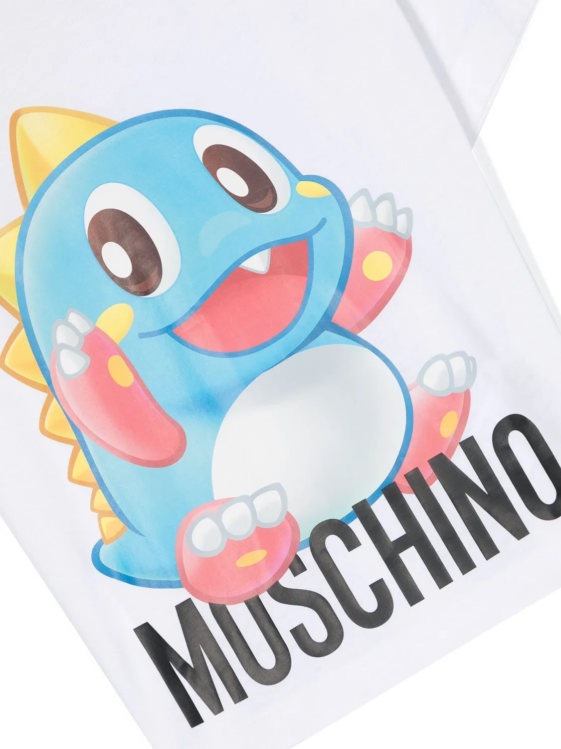 Хлопковая футболка с мультяшным принтом Moschino, белый — фото 2