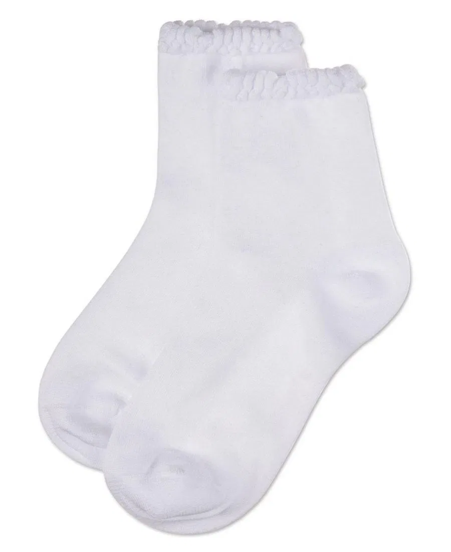 Детские носки-следки с текстурным манжетом MeMoi, White — фото 3