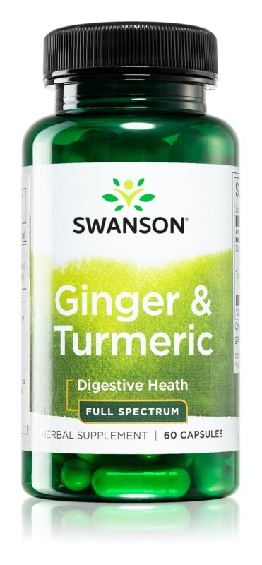 

Помощь пищеварению Swanson Full Spectrum Ginger & Turmeric