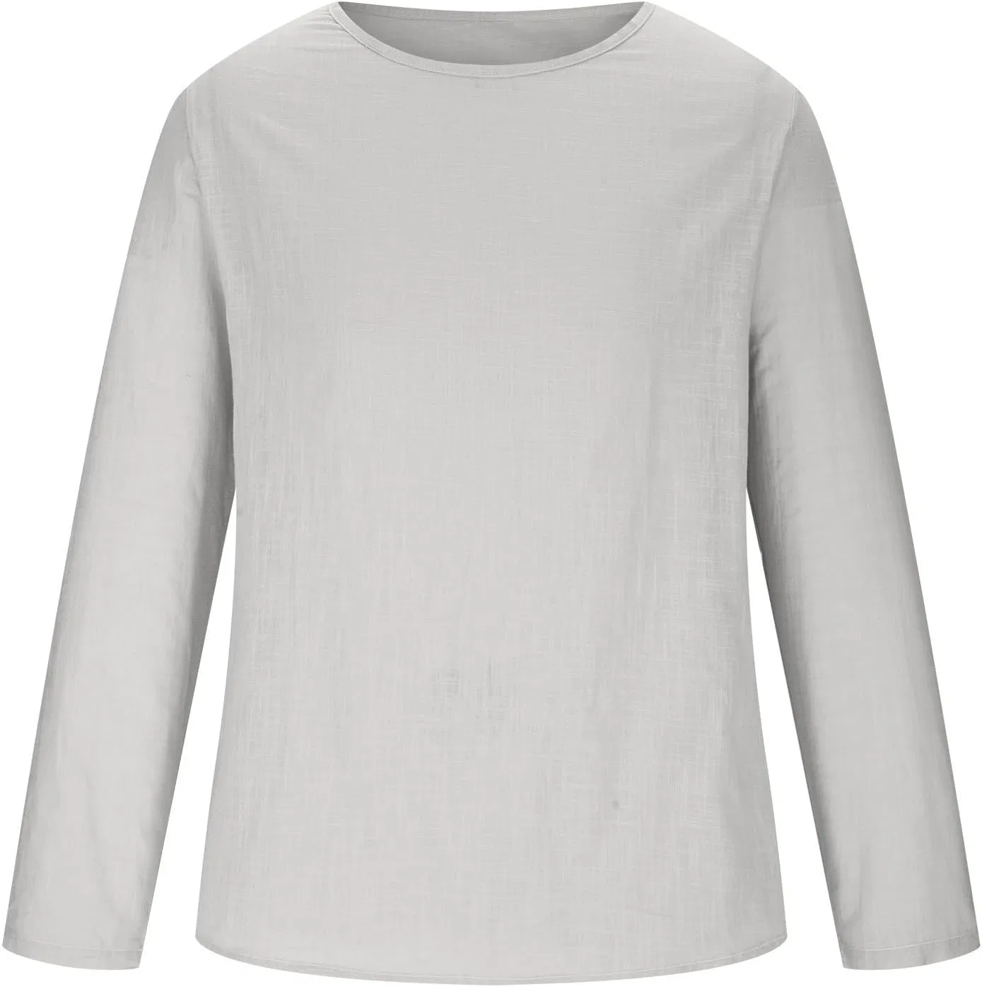 Мужская свободная футболка с длинным рукавом Athletic Shirts for Men, White — фото 4
