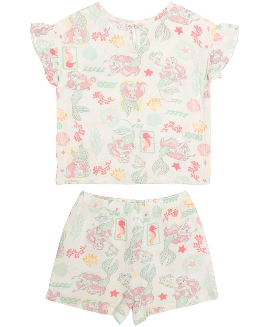 Детский комплект из футболки и шорт с морским принтом Disney, Soft Off White — фото 2