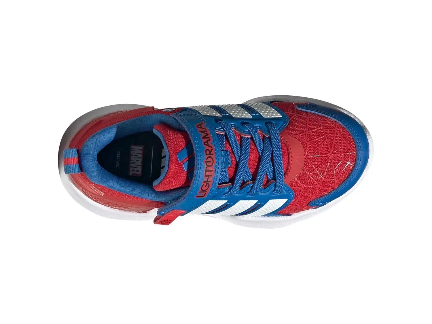 Кроссовки с подсветкой Marvel Spider-Man Lightorama, adidas, Красный/Синий — фото 3