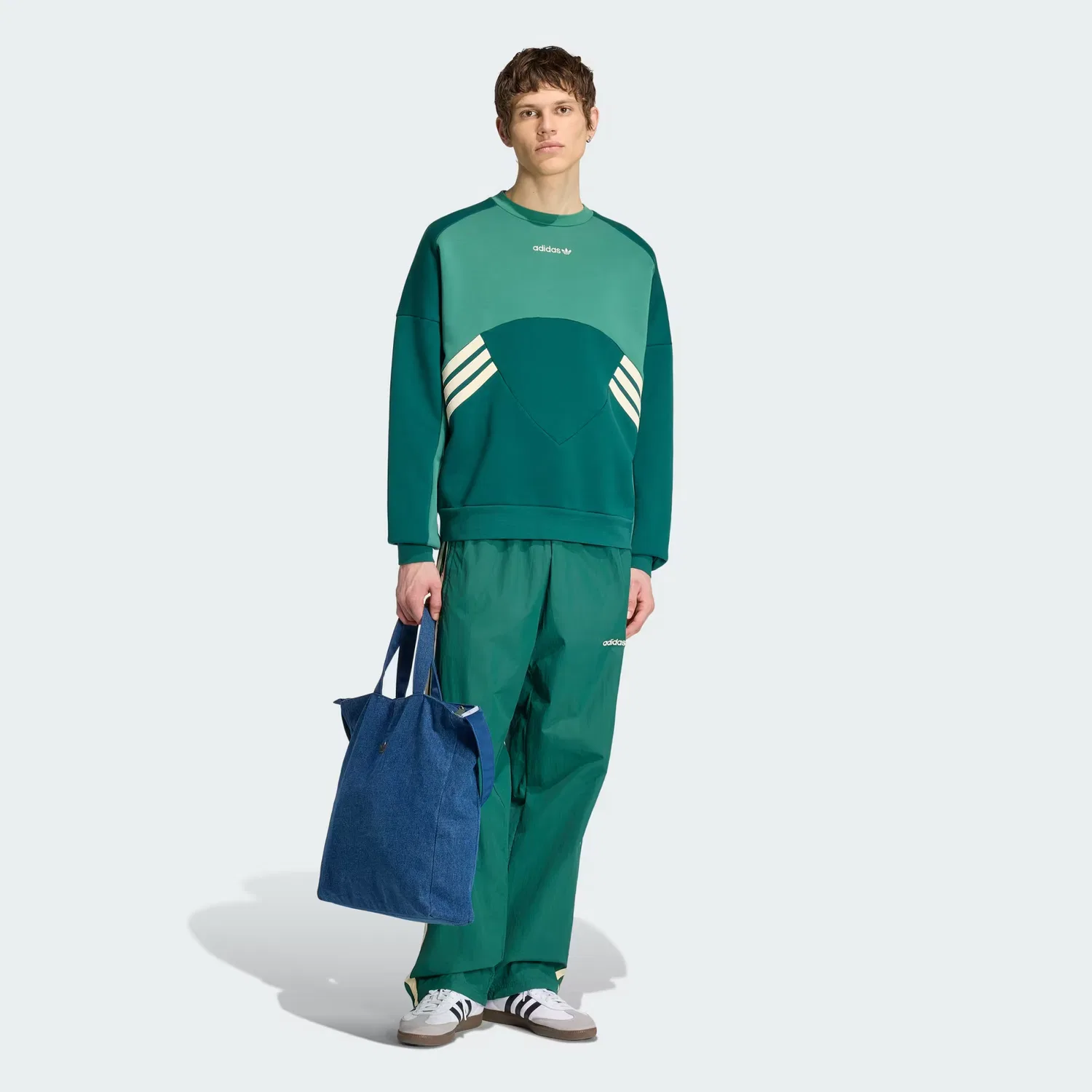 Мужской свитшот свободного кроя Munich 93 Adidas Originals, Collegiate Green — фото 4
