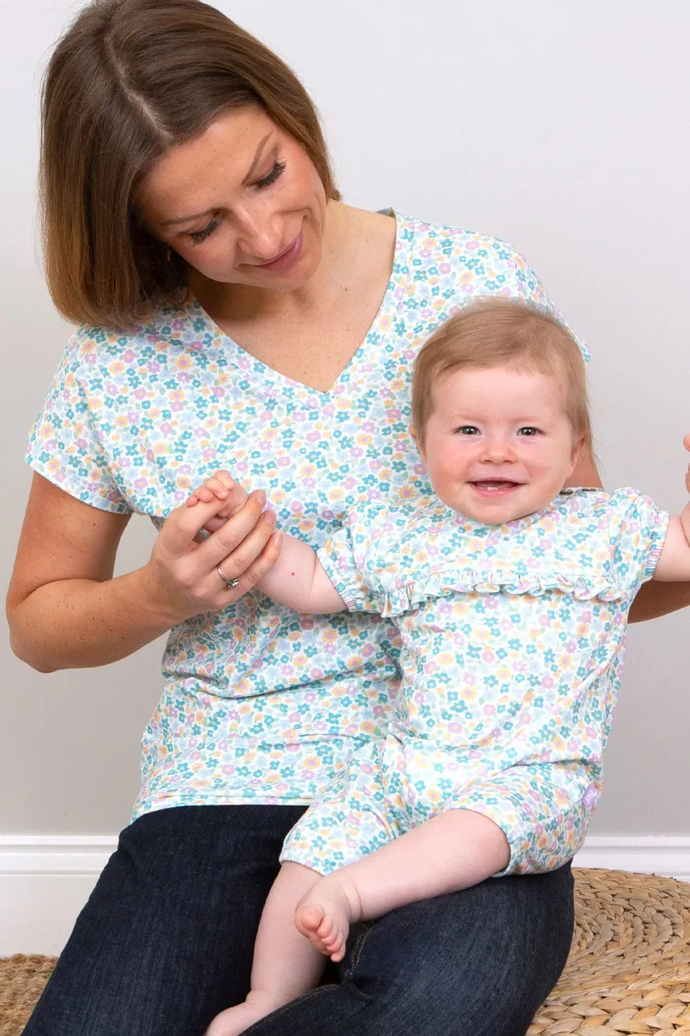 Детский боди-комбинезон с принтом Baby Meadow Ditsy Kite, Multi — фото 3