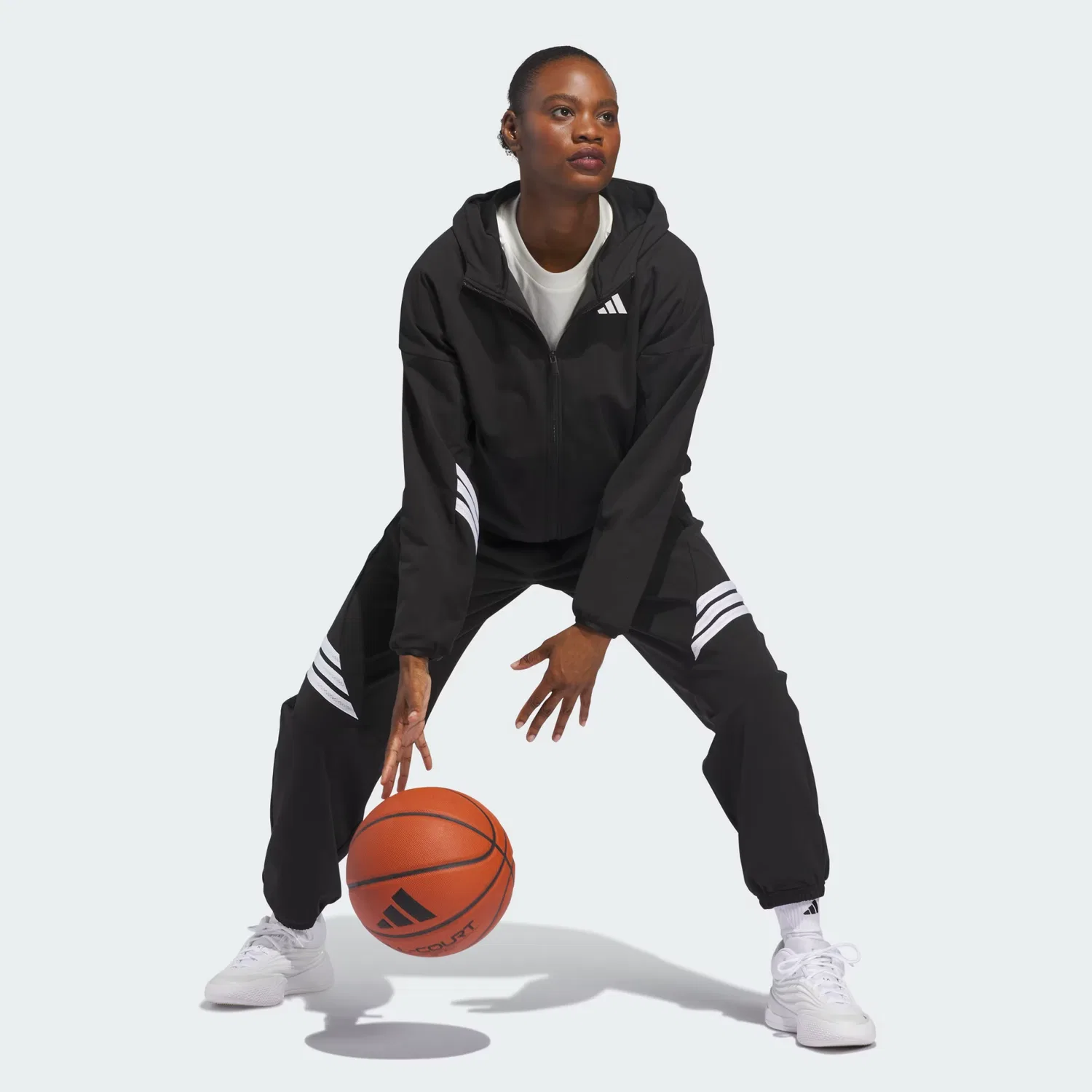 Женская толстовка на молнии Crazy Warm Fleece Adidas Performance, черный — фото 3