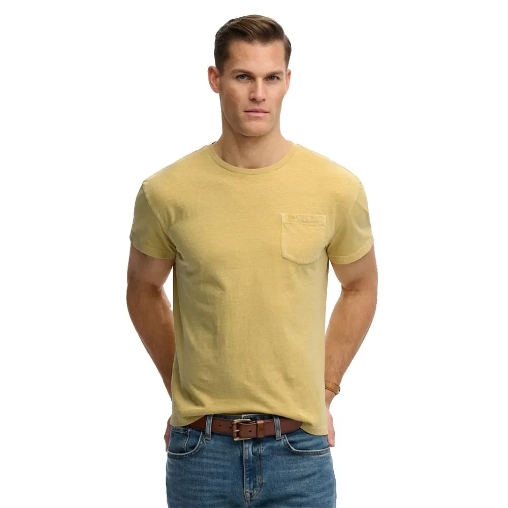 Футболка с коротким рукавом Cotton Classic Linen Pocket Superdry, желтый