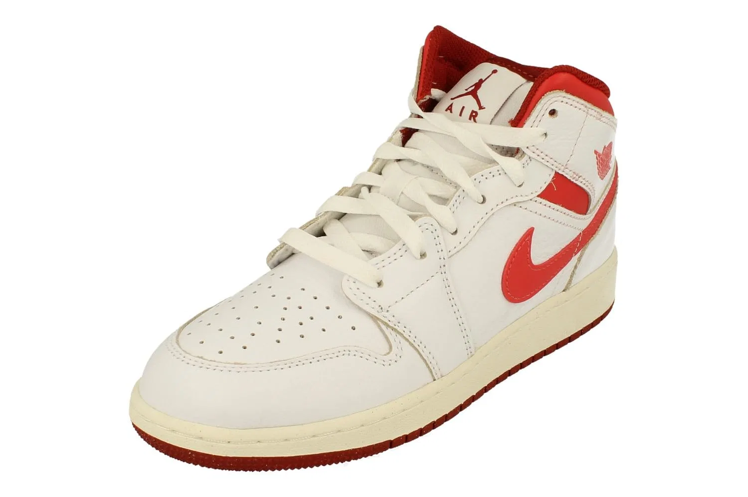 Детские кроссовки для мальчиков с закрытым носком NIKE Air Jordan 1 Mid Se, White