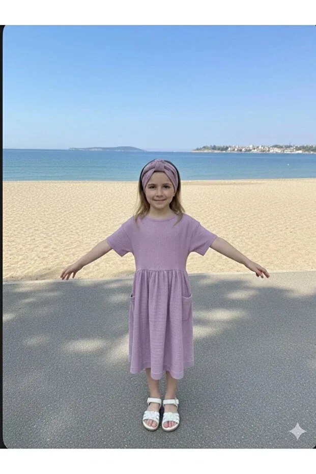Детское платье для девочек хлопковое Zelhankids, Purple