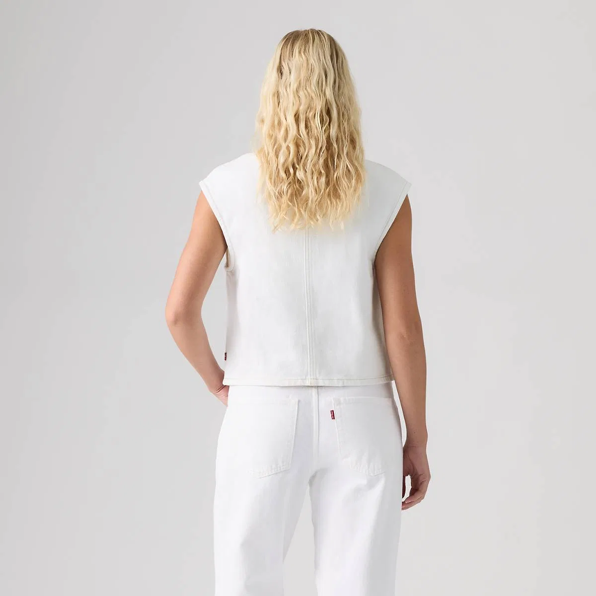 Джинсовая футболка без рукавов Levi's, Tooth Fairy - White — фото 4