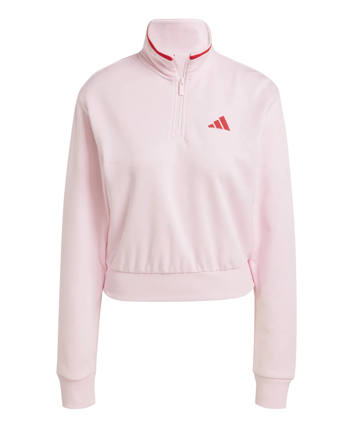 Женская олимпийка с полузастежкой Adidas, розовый