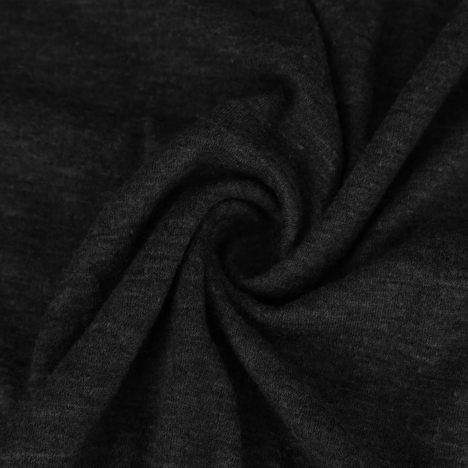 Мужская свободная футболка с круглым вырезом Solid Color, Black — фото 4