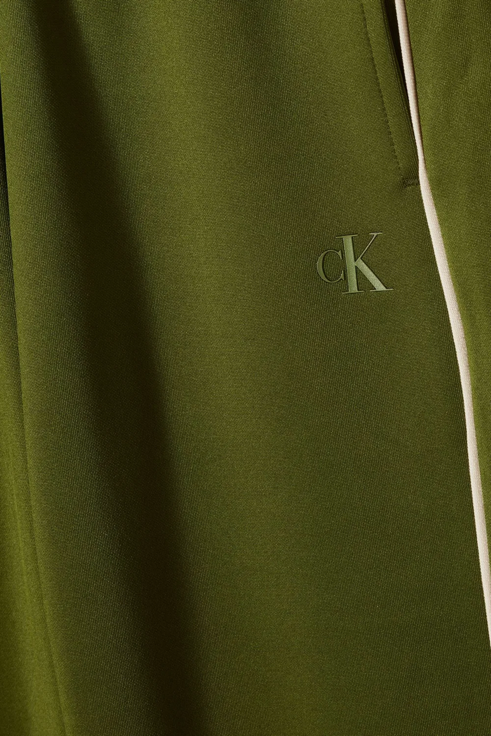 Calvin Klein Штаны спортивные хлопковые с окантовкой, зеленый — фото 4