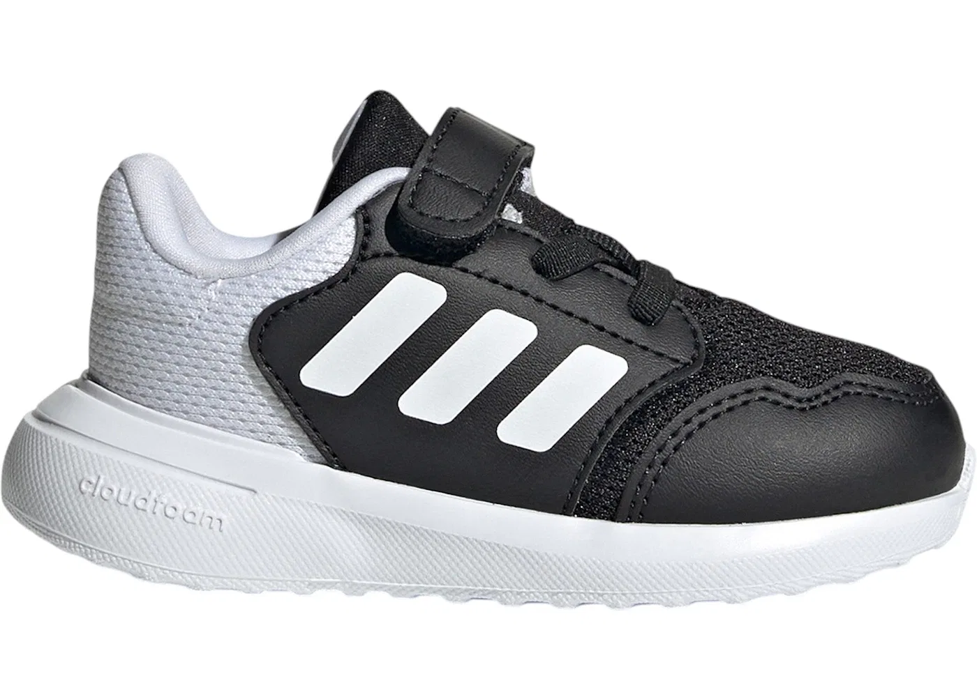 Детские кроссовки для мальчиков без шнурков Adidas Tensaur Run 3.0, Core Black/Cloud White/Core Black