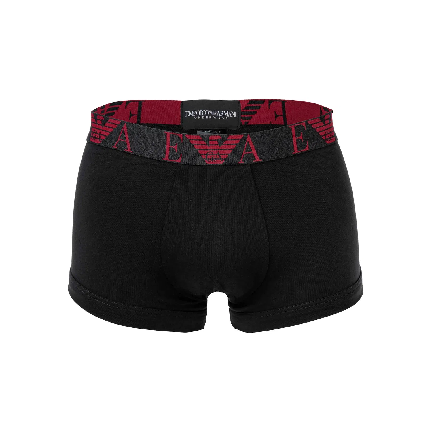 Мужские боксеры с монограммой Emporio Armani, Black/Red/Black — фото 4