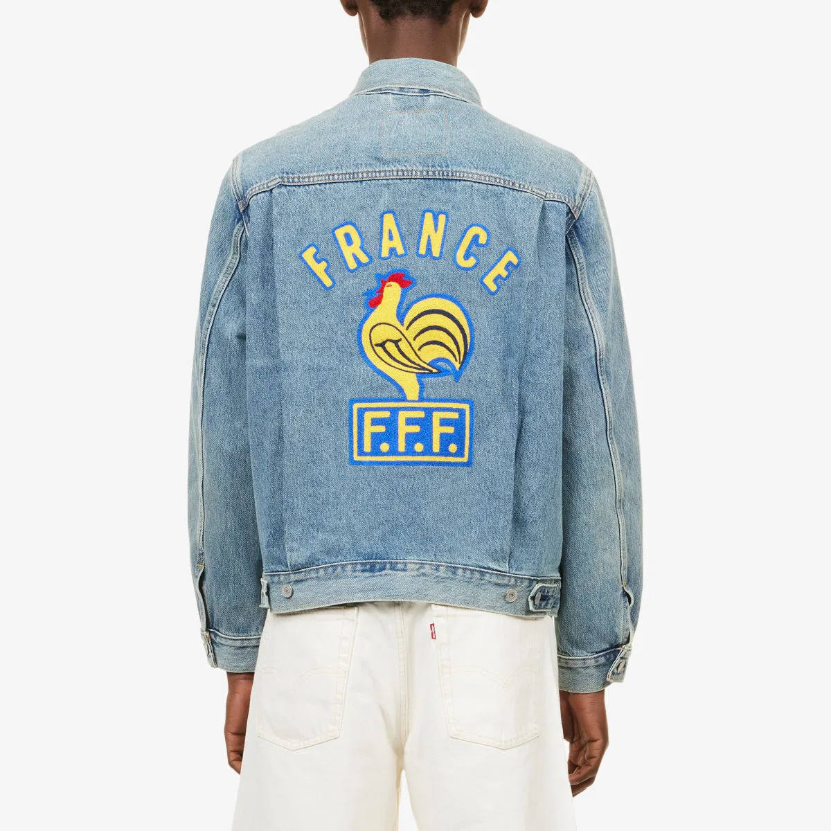 Джинсовая куртка Levi's x Чемпионат мира по футболу во Франции fff Levis, мультиколор — фото 4