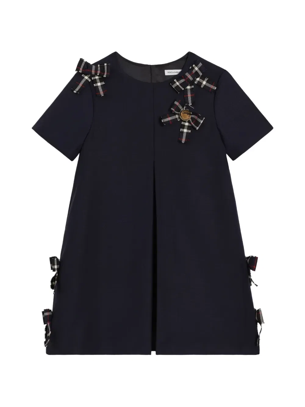 Шерстяное платье-креп Dolce & Gabbana Kids, синий
