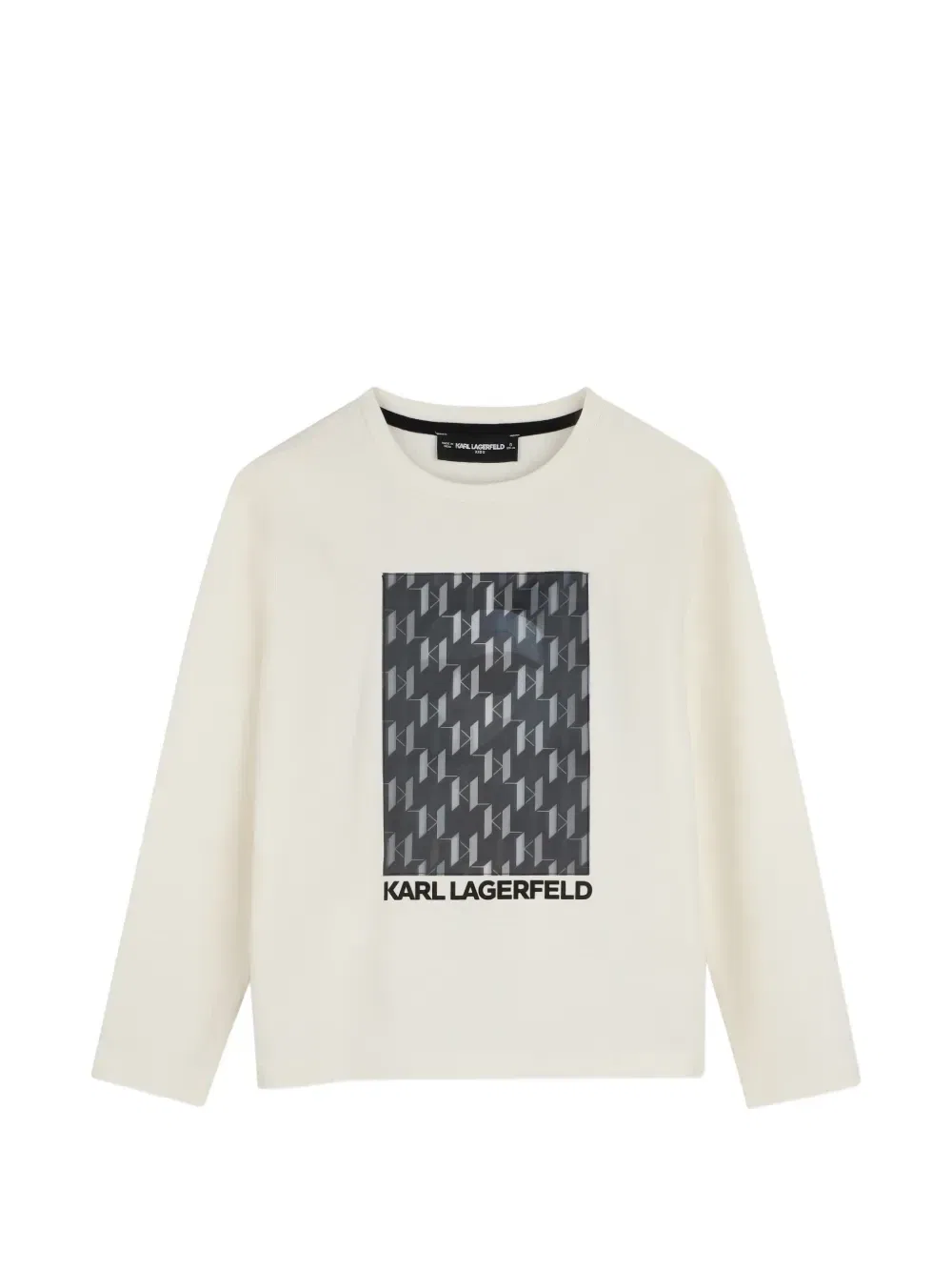 Футболка с длинными рукавами и графичным принтом Karl Lagerfeld Kids, бежевый