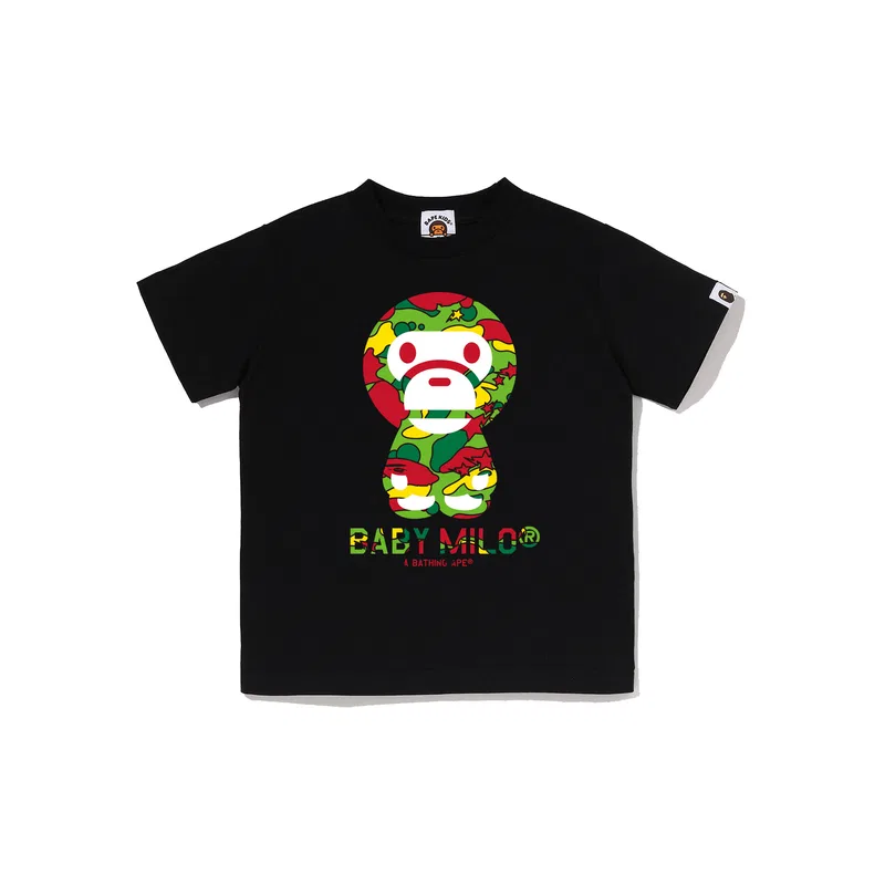 Детская футболка с круглым вырезом Black BK Z A BATHING APE, Black