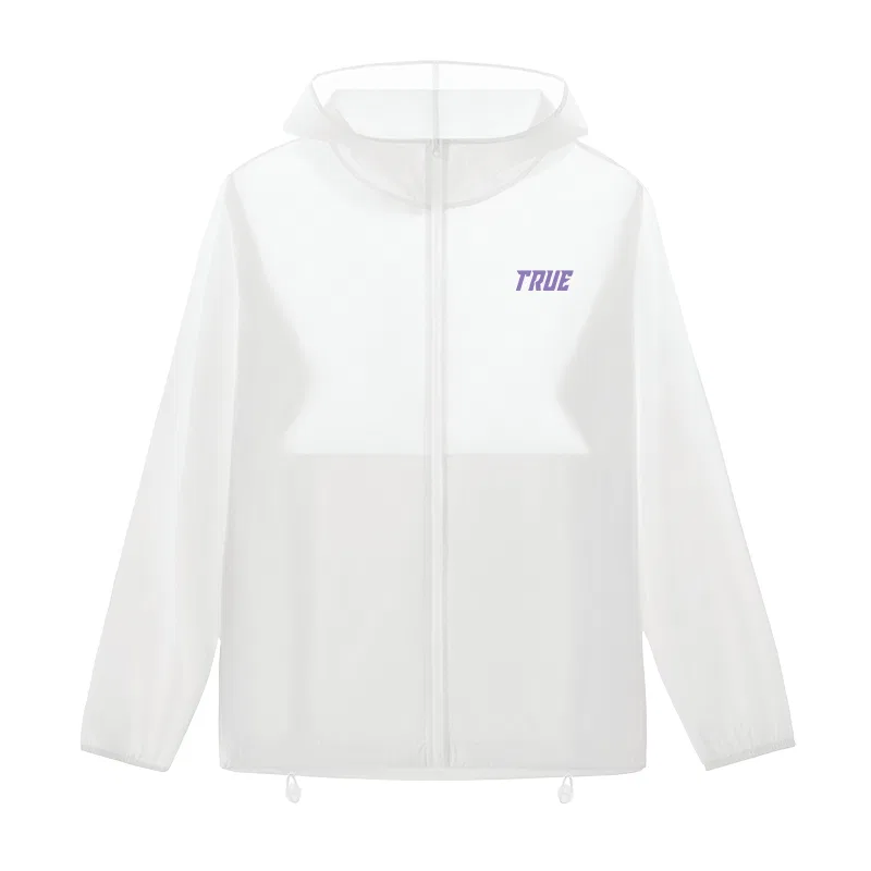 Детская куртка для защиты от солнца с принтом MINISO, Цвет Outdoor Sun Protection White (Mystic Purple Future Chest Logo)