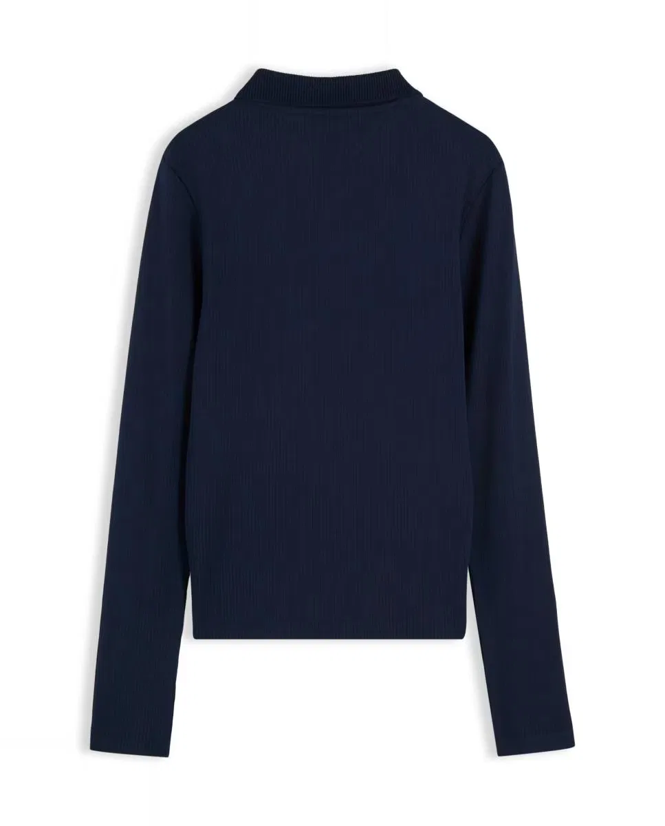 Рубашка с длинным рукавом, Polo Acanalado, Tommy Hilfiger, темно-синий — фото 2