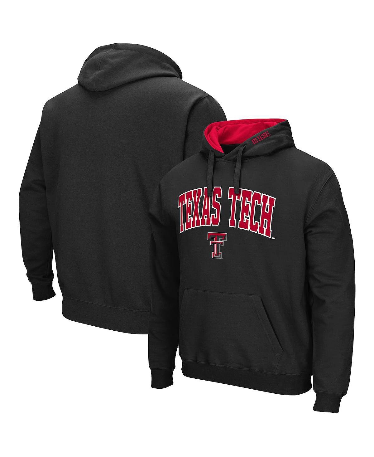 

Мужская черная толстовка с капюшоном texas tech red raiders arch and logo 3.0 pullover Colosseum, черный