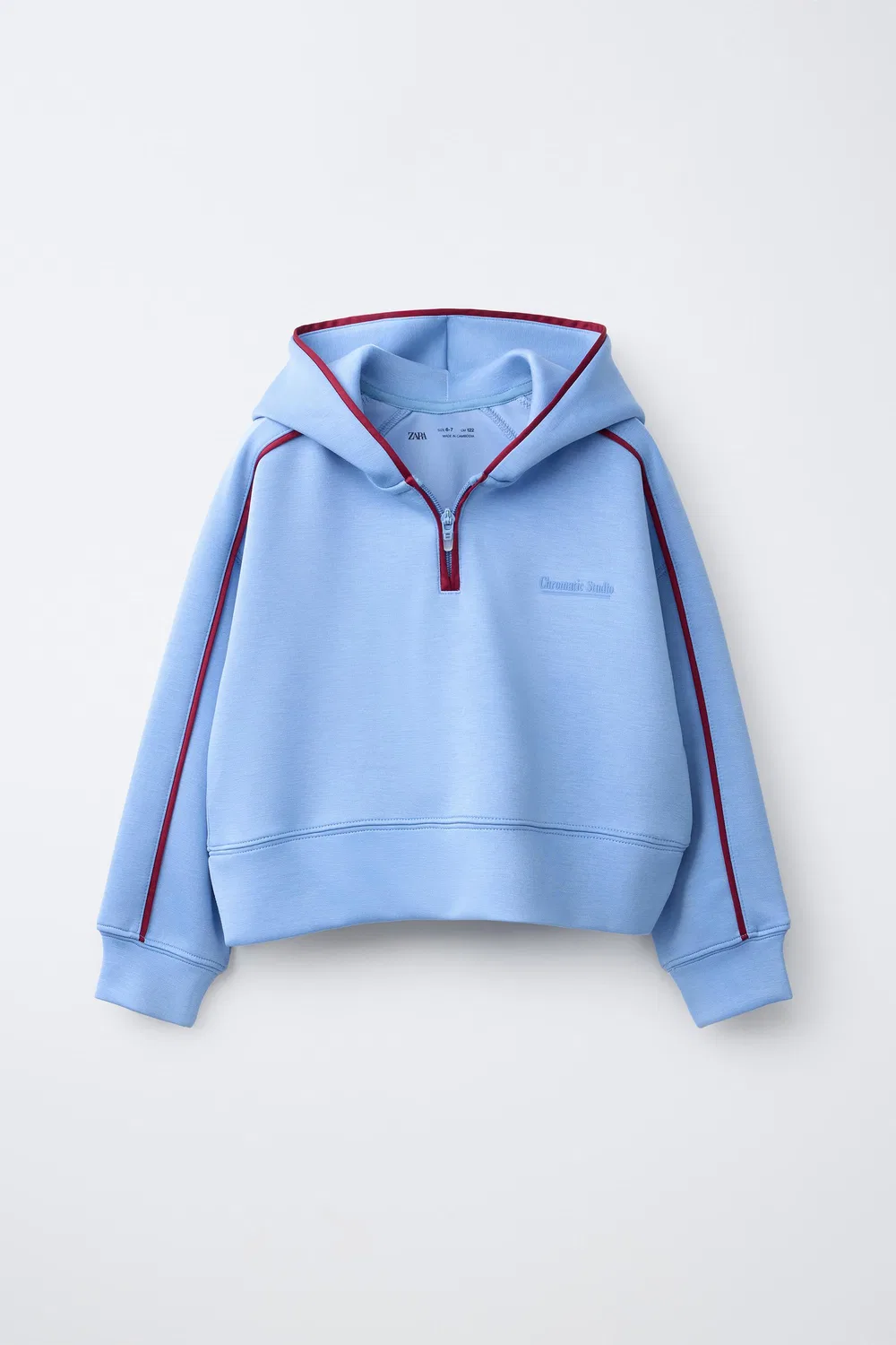 Худи с контрастным рисунком ZARA, Light Blue