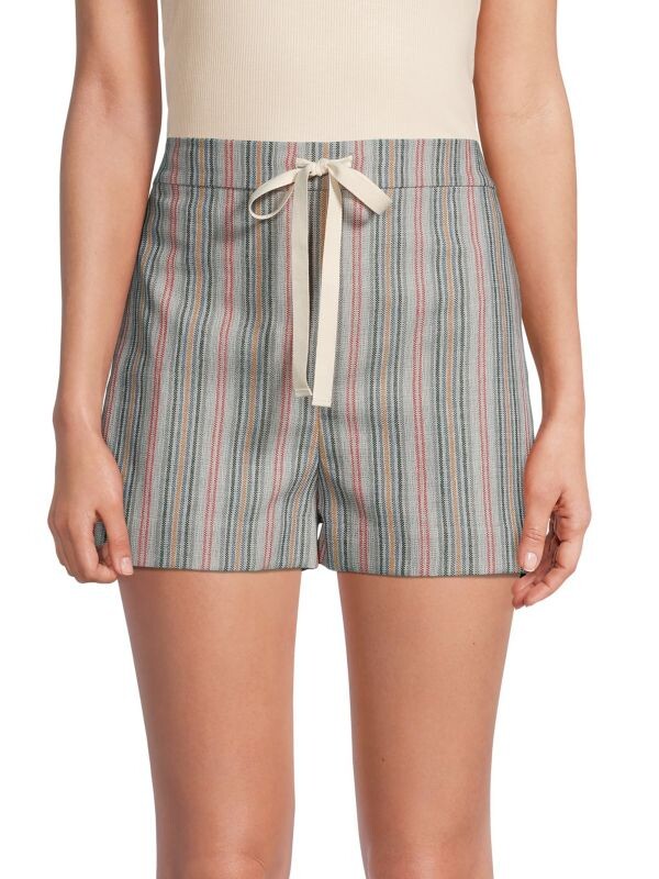 

Полосатые шорты для сна с завязками Jil Sander Open grey