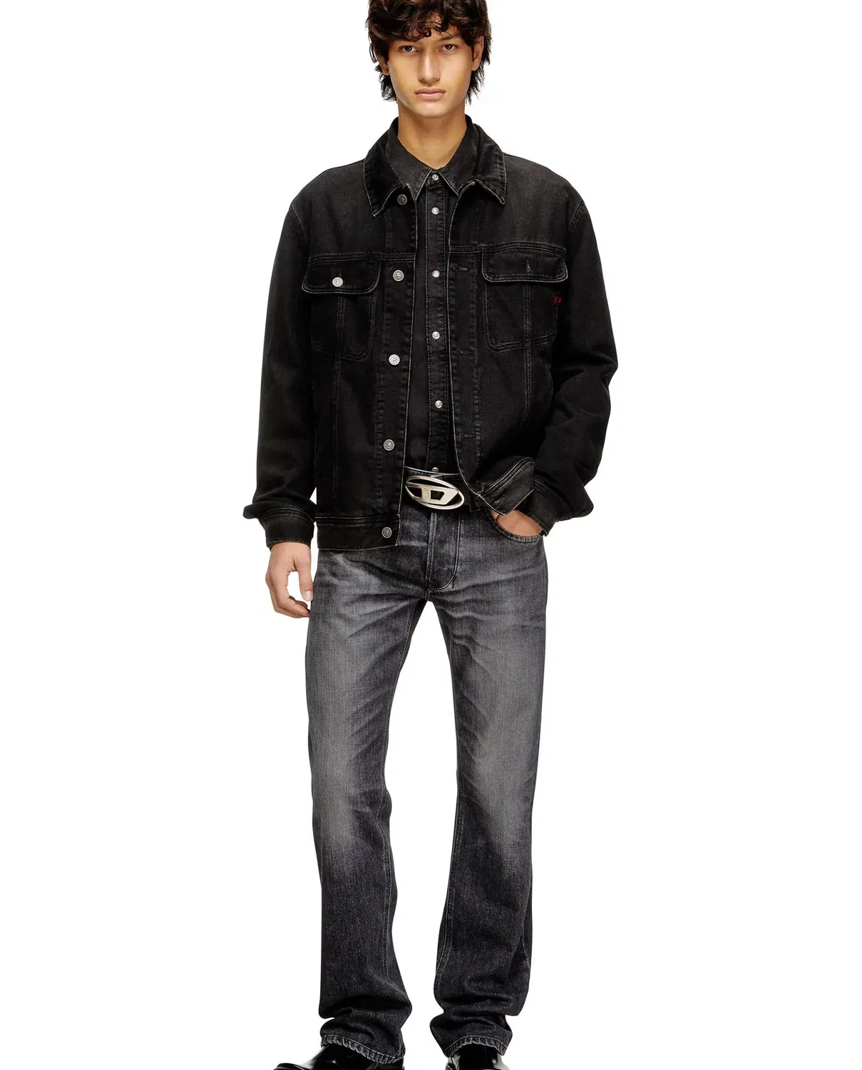 Мужские джинсы regular fit Diesel, Gris Oscuro — фото 4